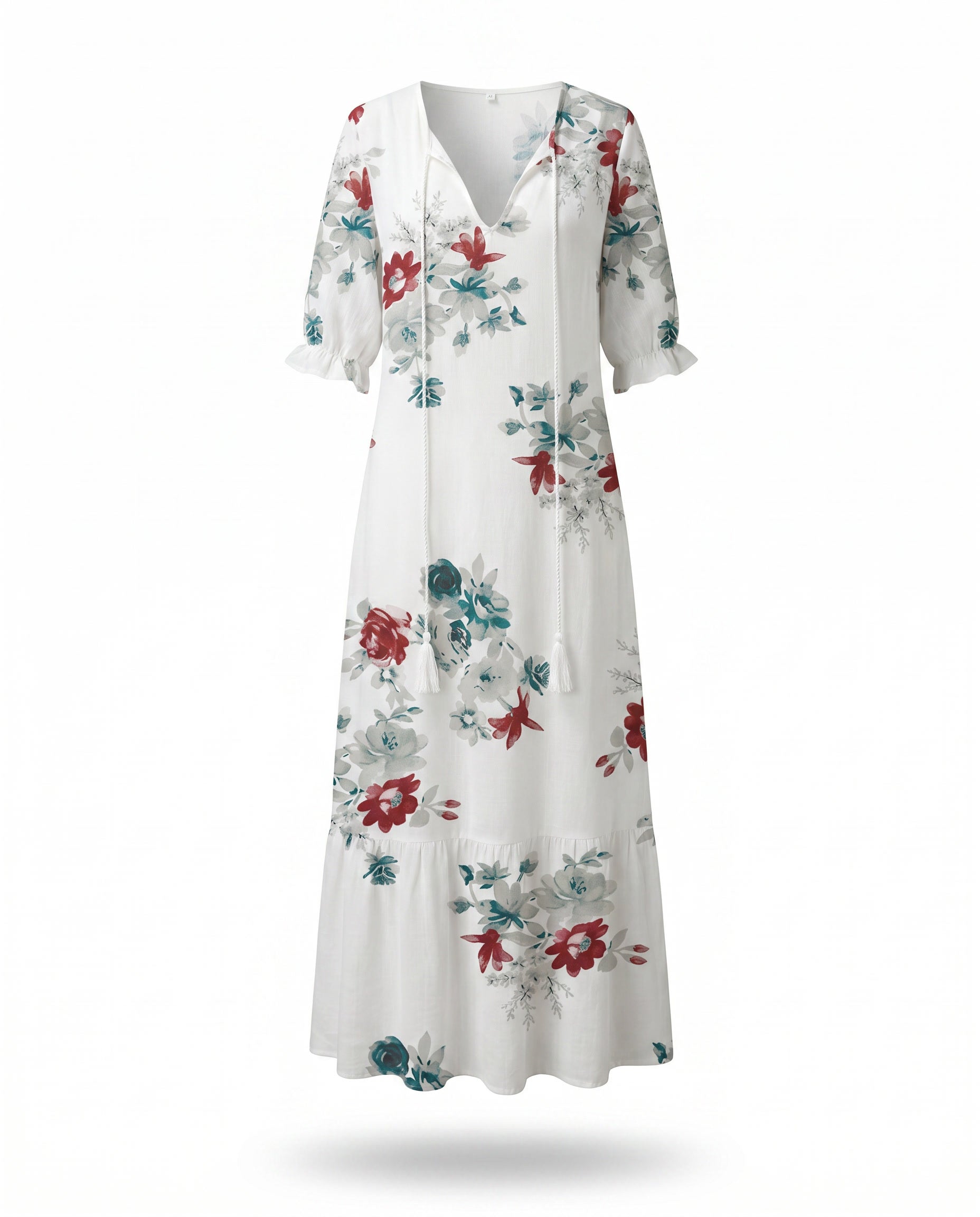 White Floral / 3XL