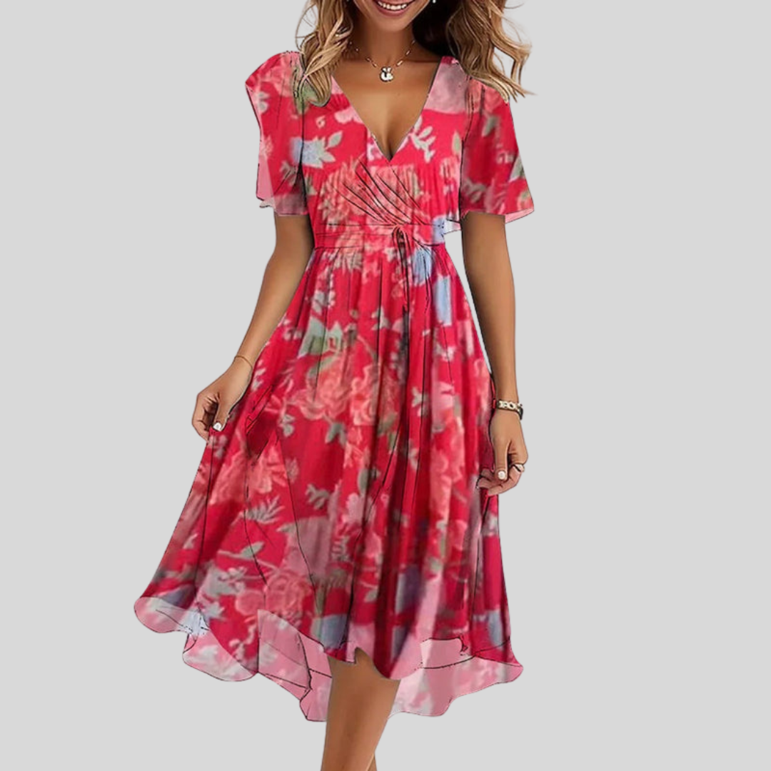 Red Floral / 3XL