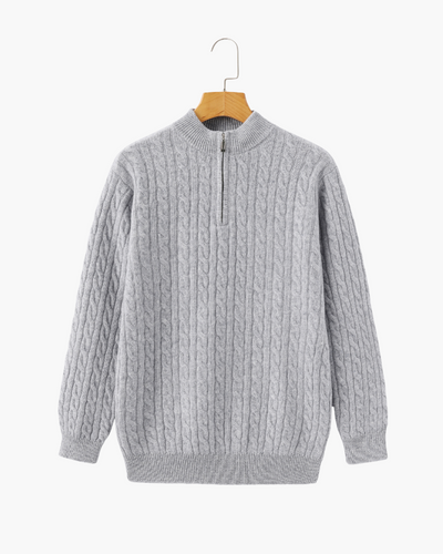 Luca™ | 100% Cashmere Woven Half Zip