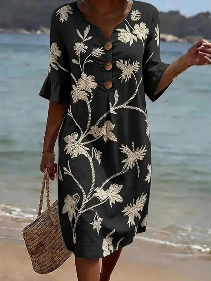 Black Floral / 3XL