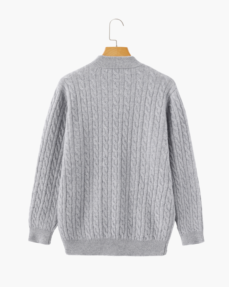 Luca™ | 100% Cashmere Woven Half Zip