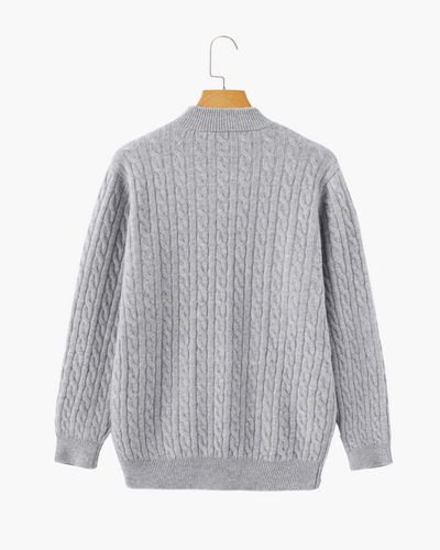 Luca™ | 100% Cashmere Woven Half Zip