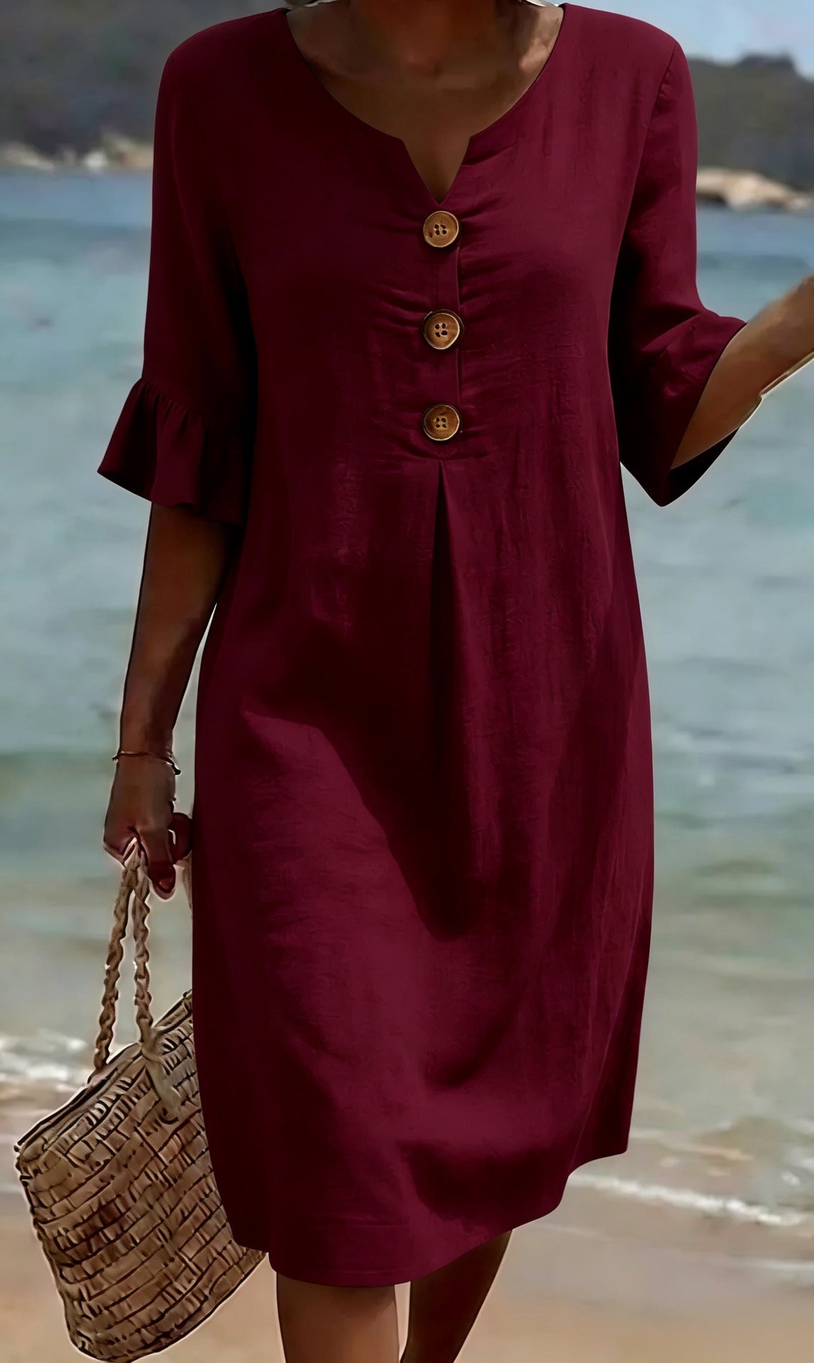Burgundy Dress / 3XL