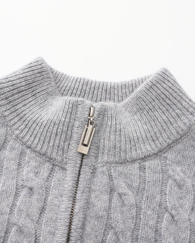 Luca™ | 100% Cashmere Woven Half Zip