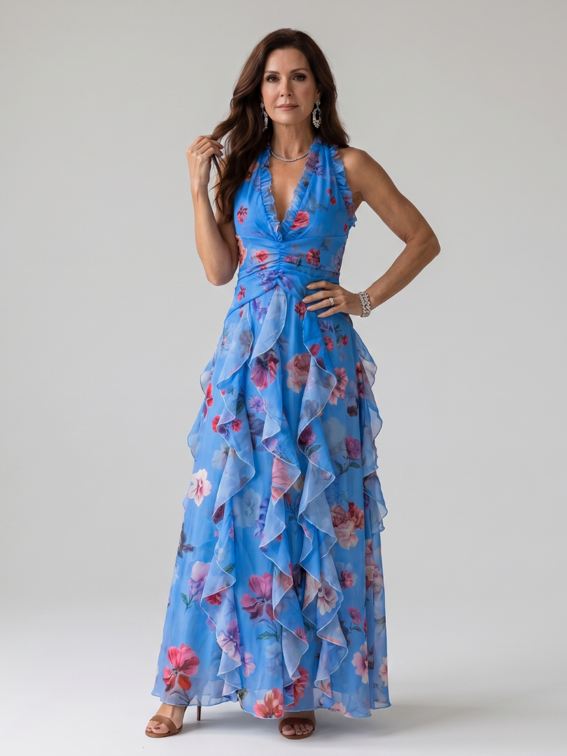 Blue Floral / 2XL