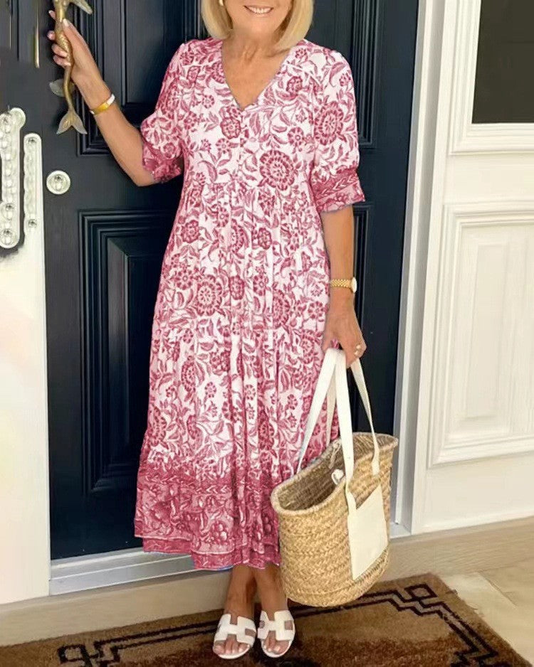 Pink Floral / 5XL