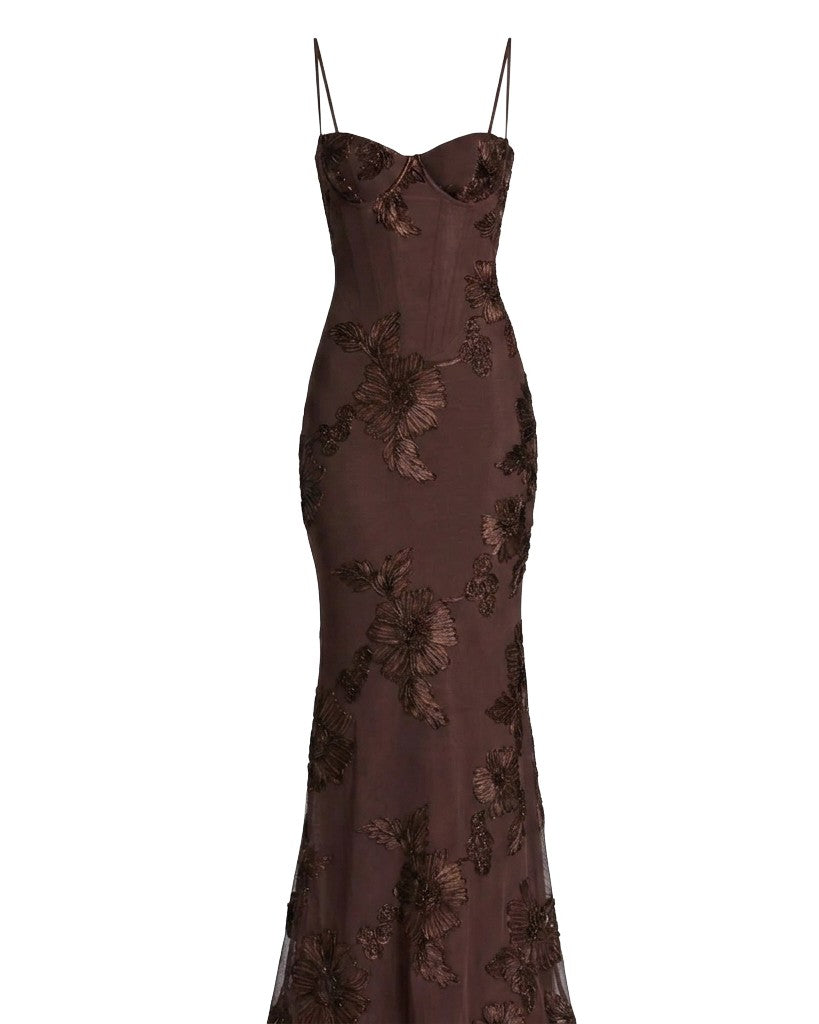 Brown Floral / XL