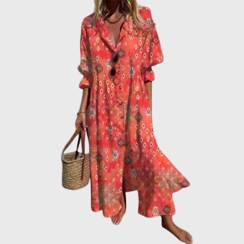 Orange Floral / 3XL