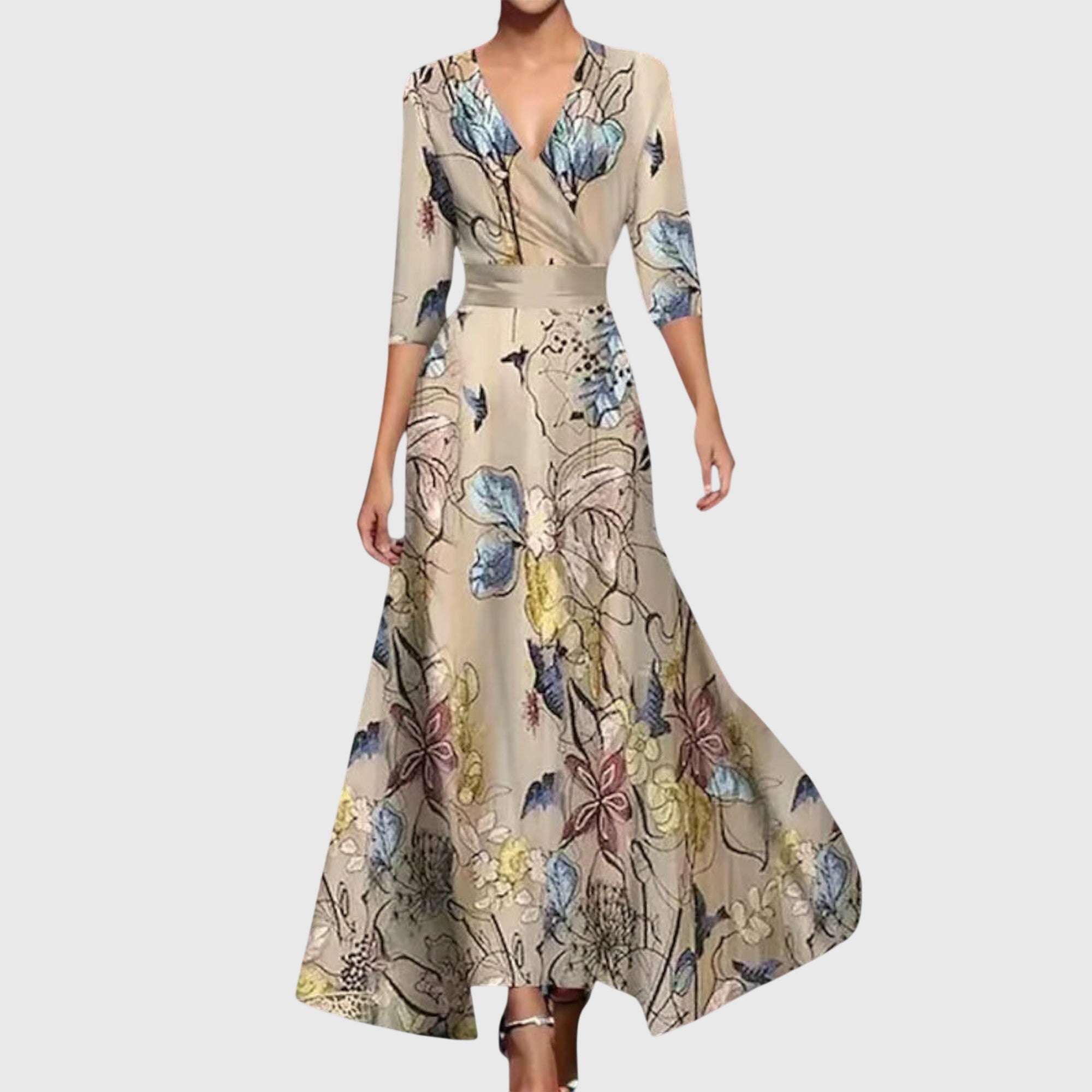 Floral Beige / 3XL