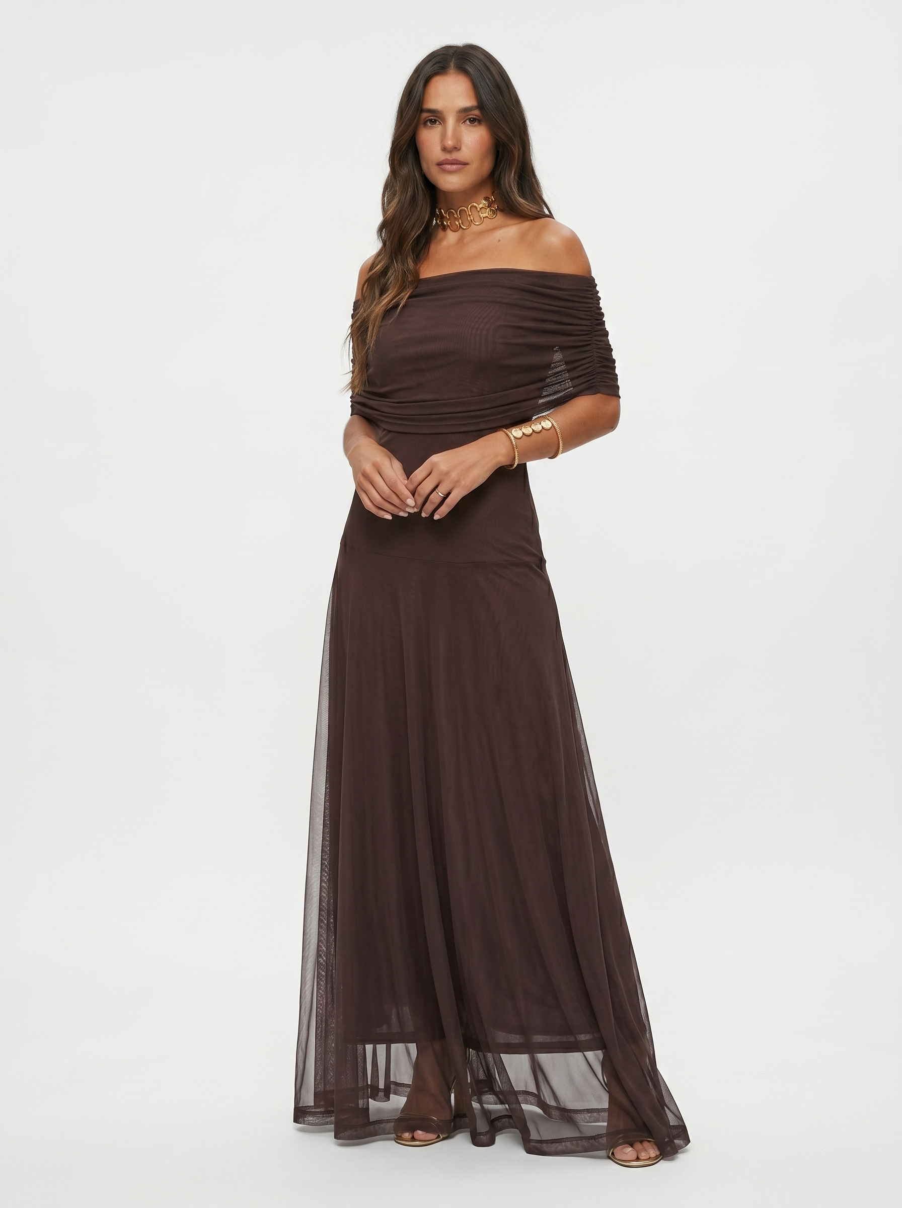 Brown Maxi Dress / 2XL