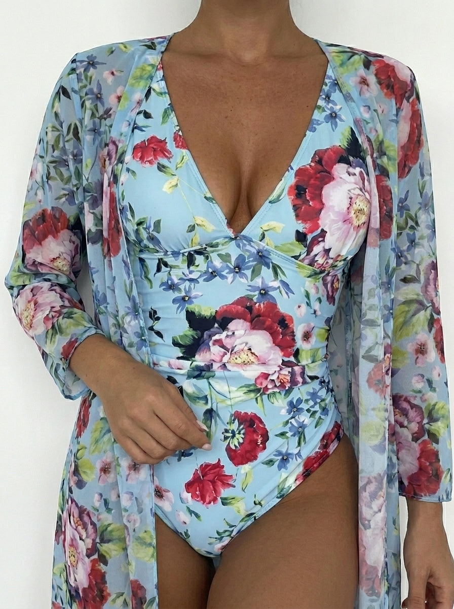 Floral Blue / XL