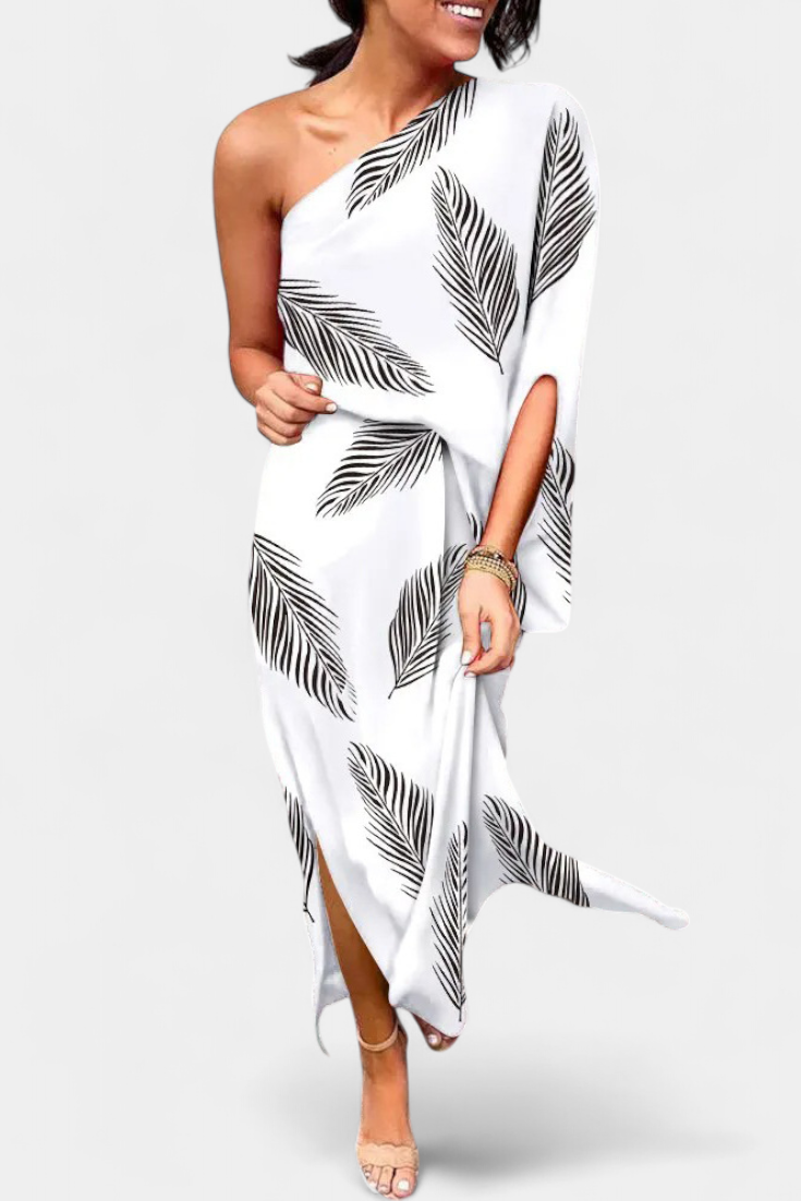 White Leaf Print / 2XL