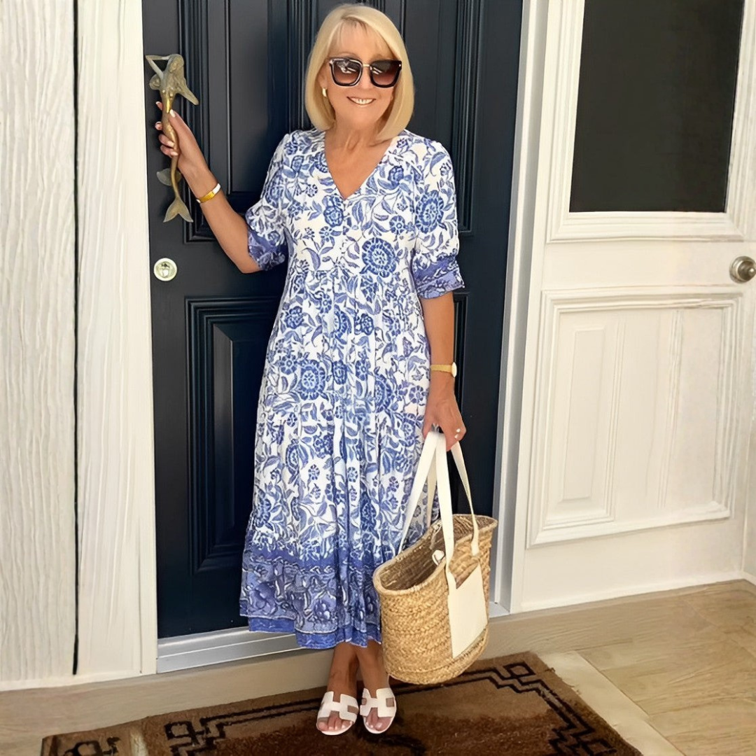Blue Floral / 5XL