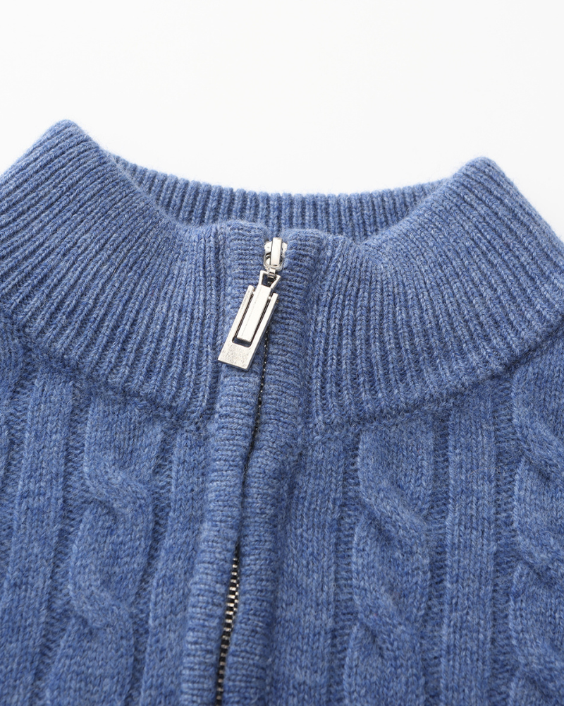 Luca™ | 100% Cashmere Woven Half Zip