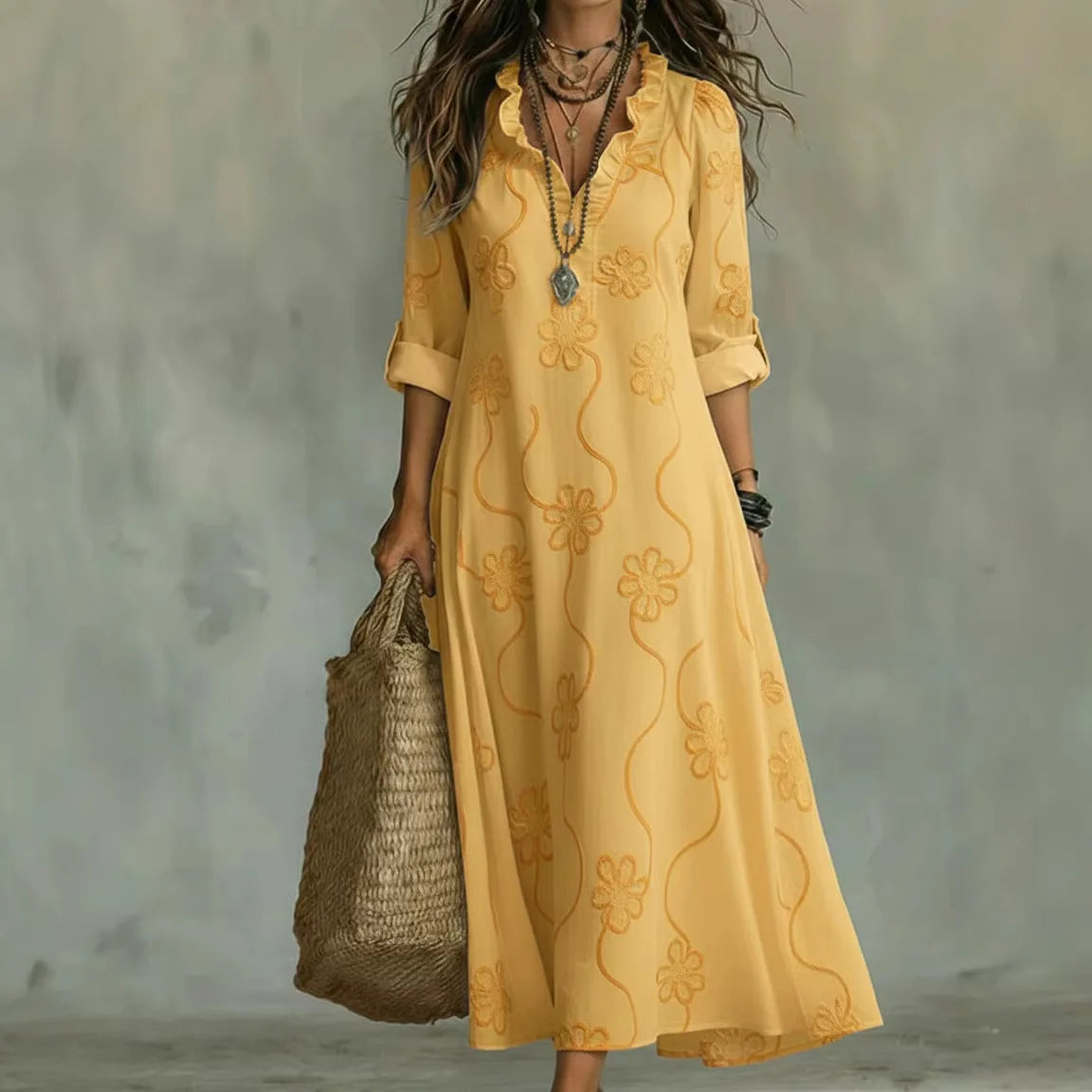 Yellow Floral / 3XL