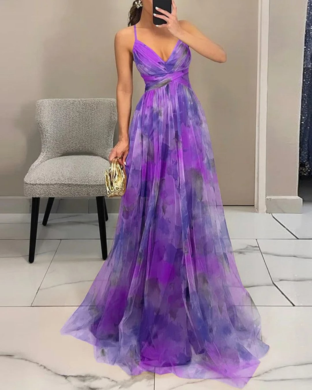 Purple Floral / XL