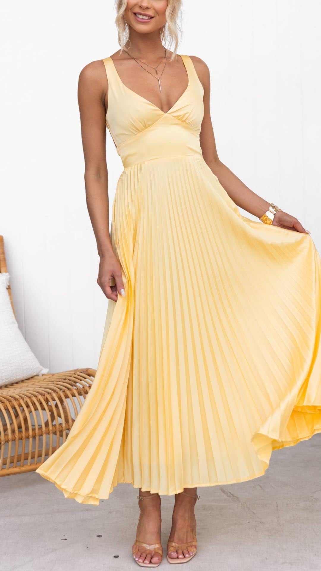 Pleated Yellow / 2XL