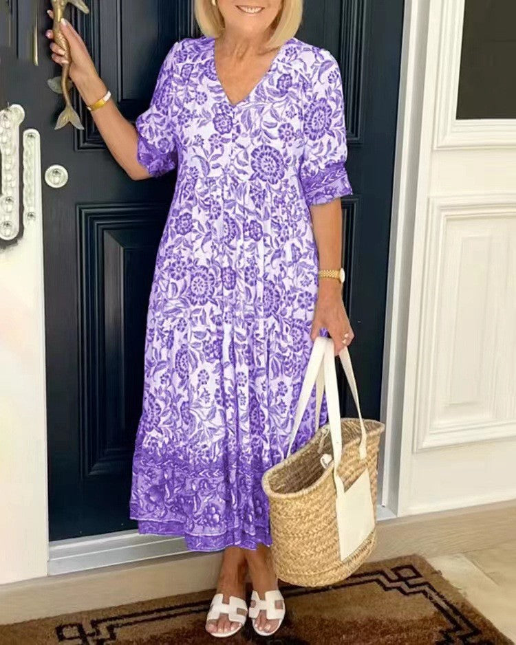 Purple Floral / 5XL