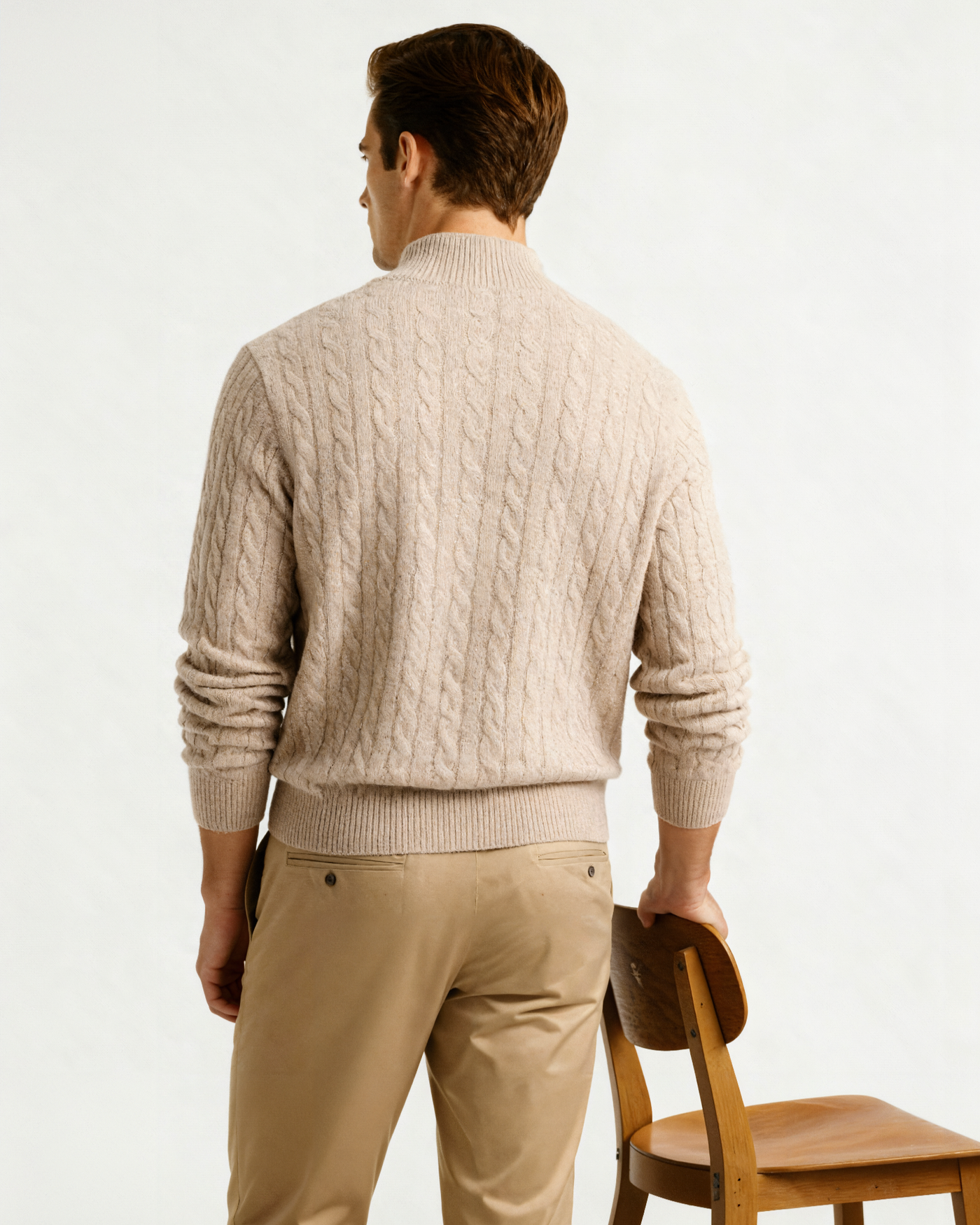 Luca™ | 100% Cashmere Woven Half Zip