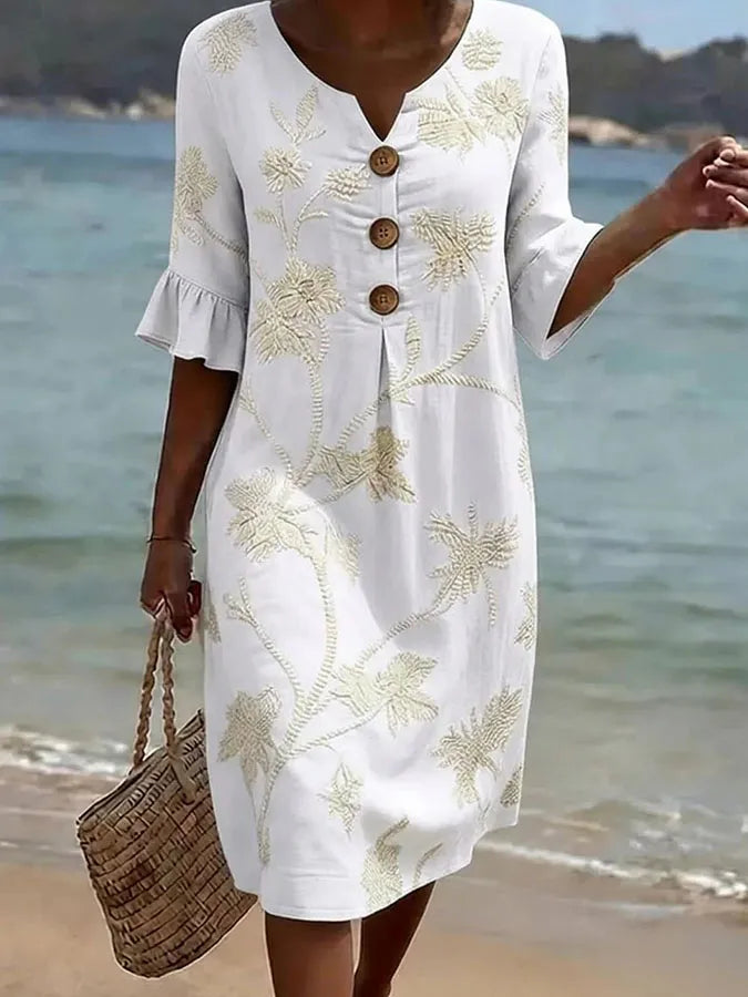 White Floral / 3XL
