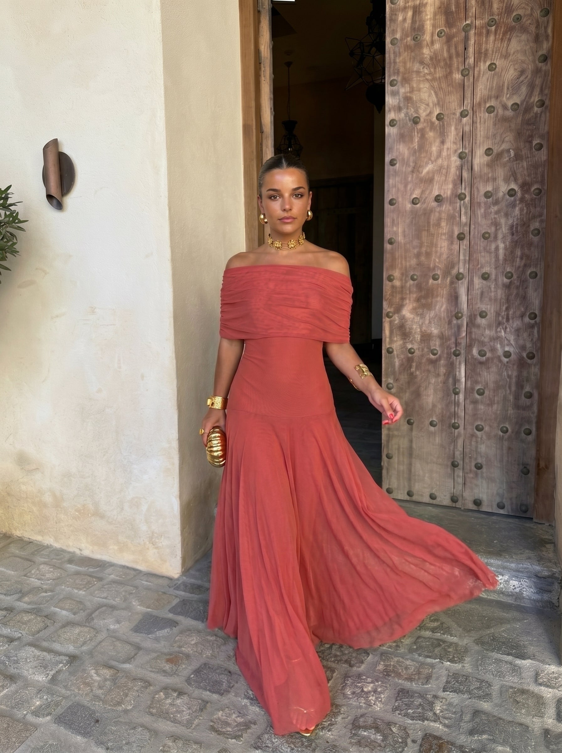 Rust Maxi Dress / 2XL