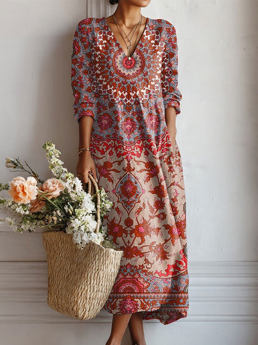 Brown Floral / 4XL