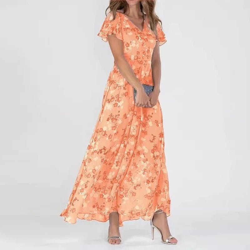 Orange Floral / 3XL