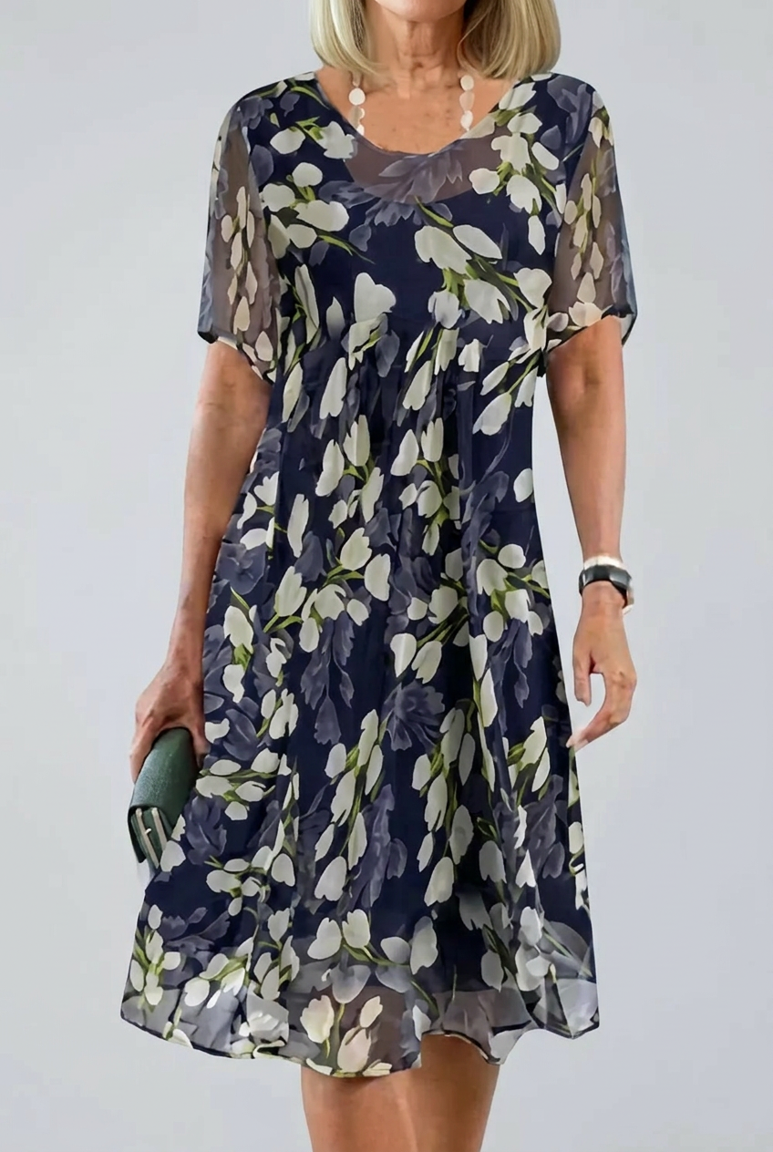 Navy Floral / 3XL