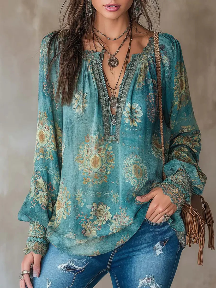 Teal Floral / 3XL