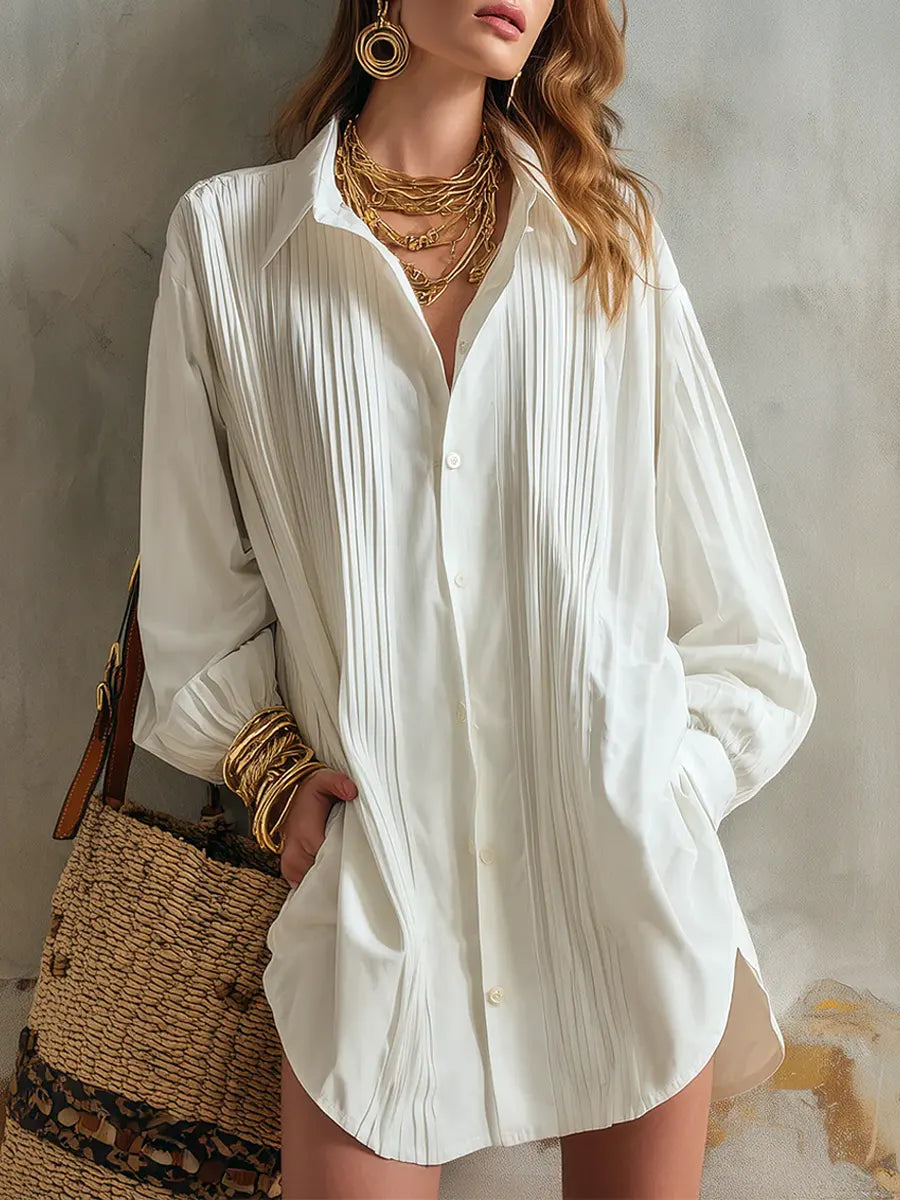 White Pleated / 3XL