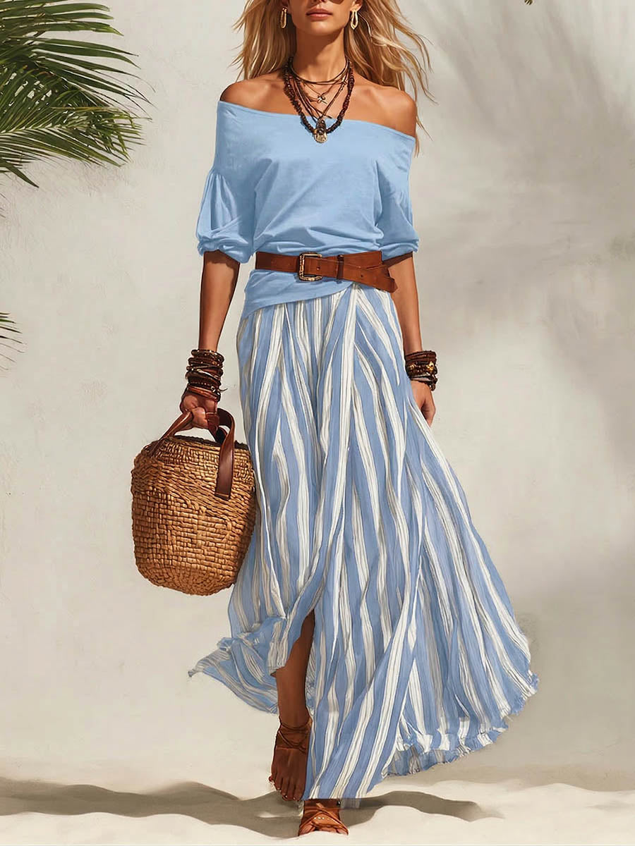 Light Blue Striped / 3XL