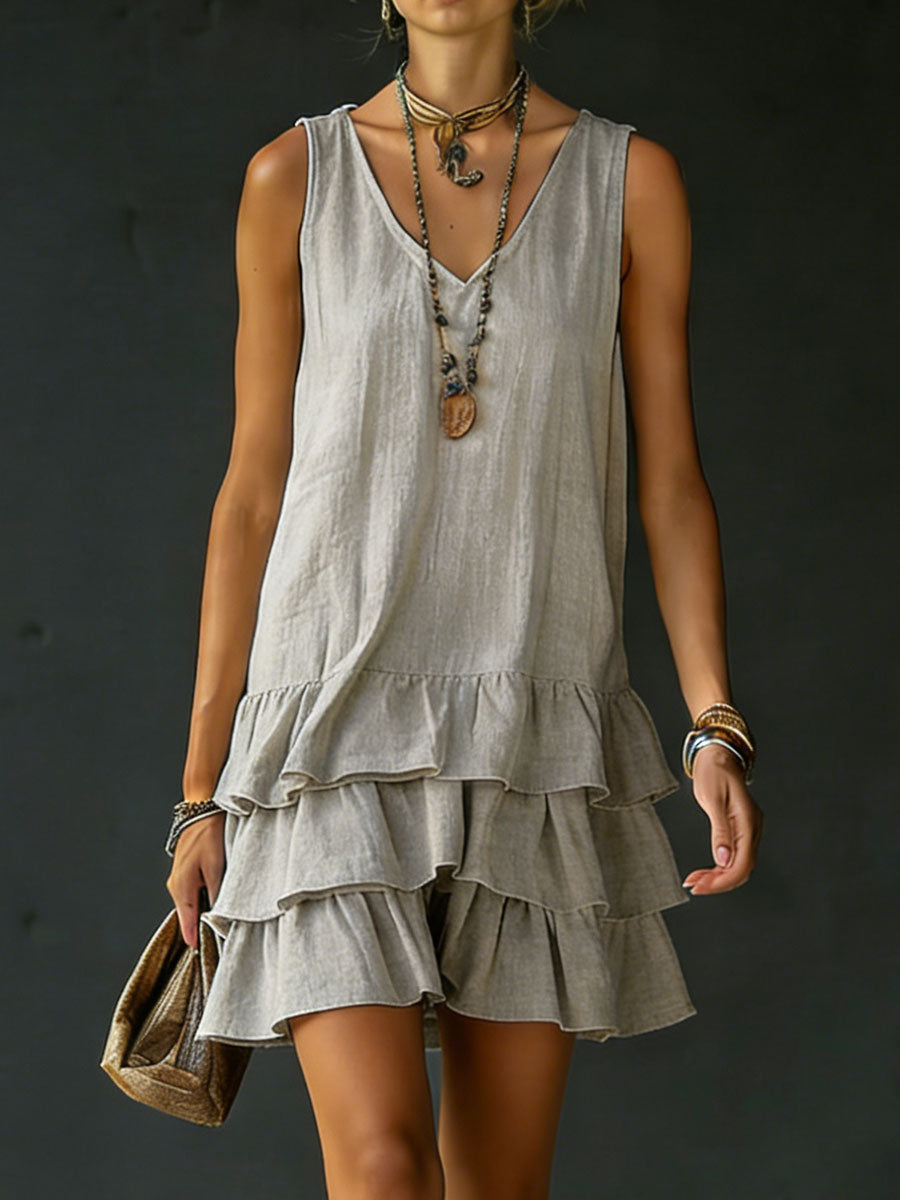 Beige Ruffled / 3XL