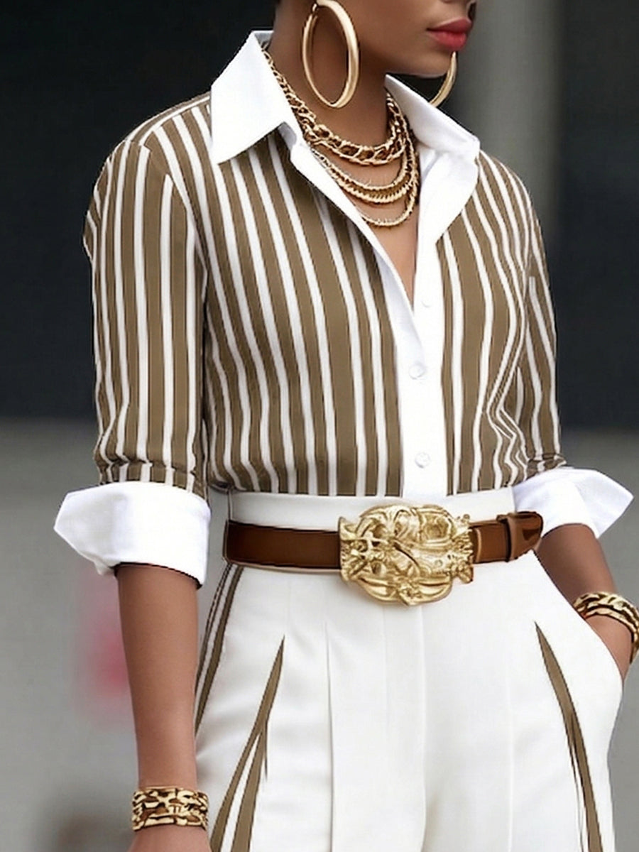Brown Striped / 3XL