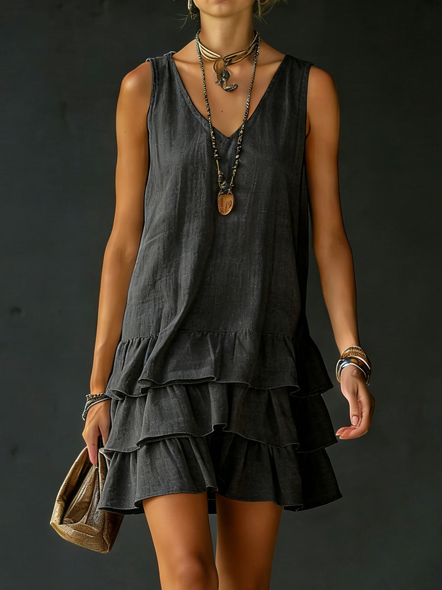 Black Ruffled / 3XL