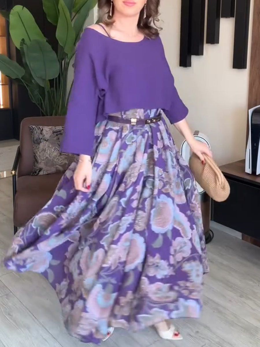 Purple Floral / 3XL
