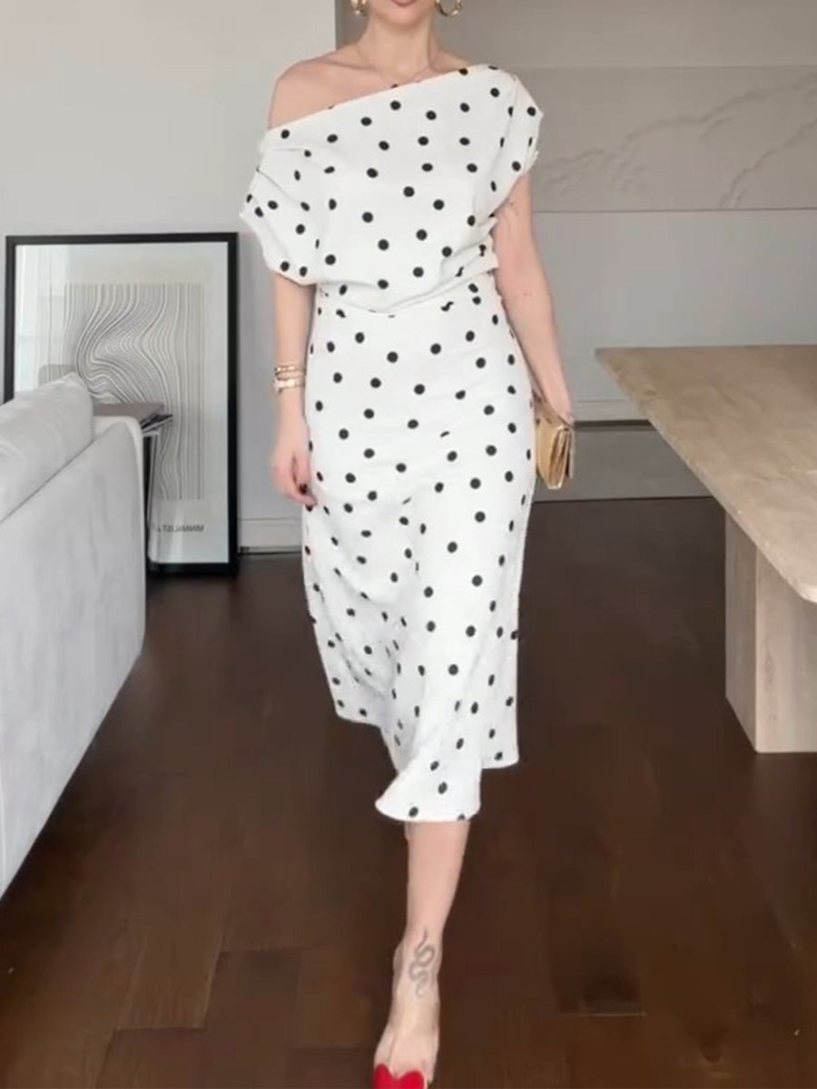 White Polka Dot / 3XL