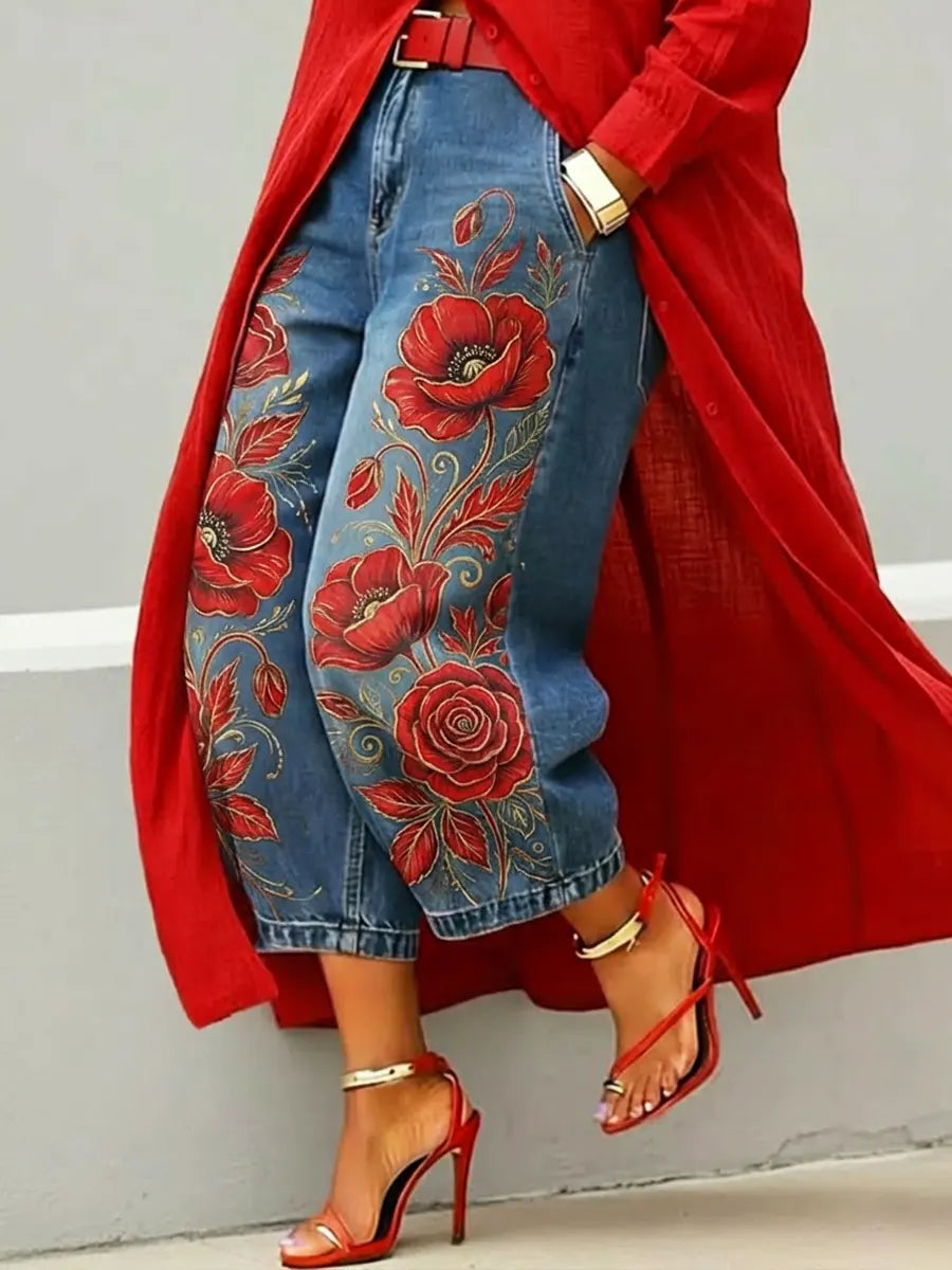 Denim Floral / 3XL