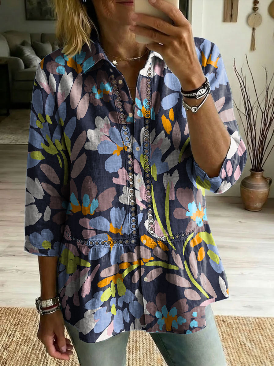 Navy Floral / 3XL