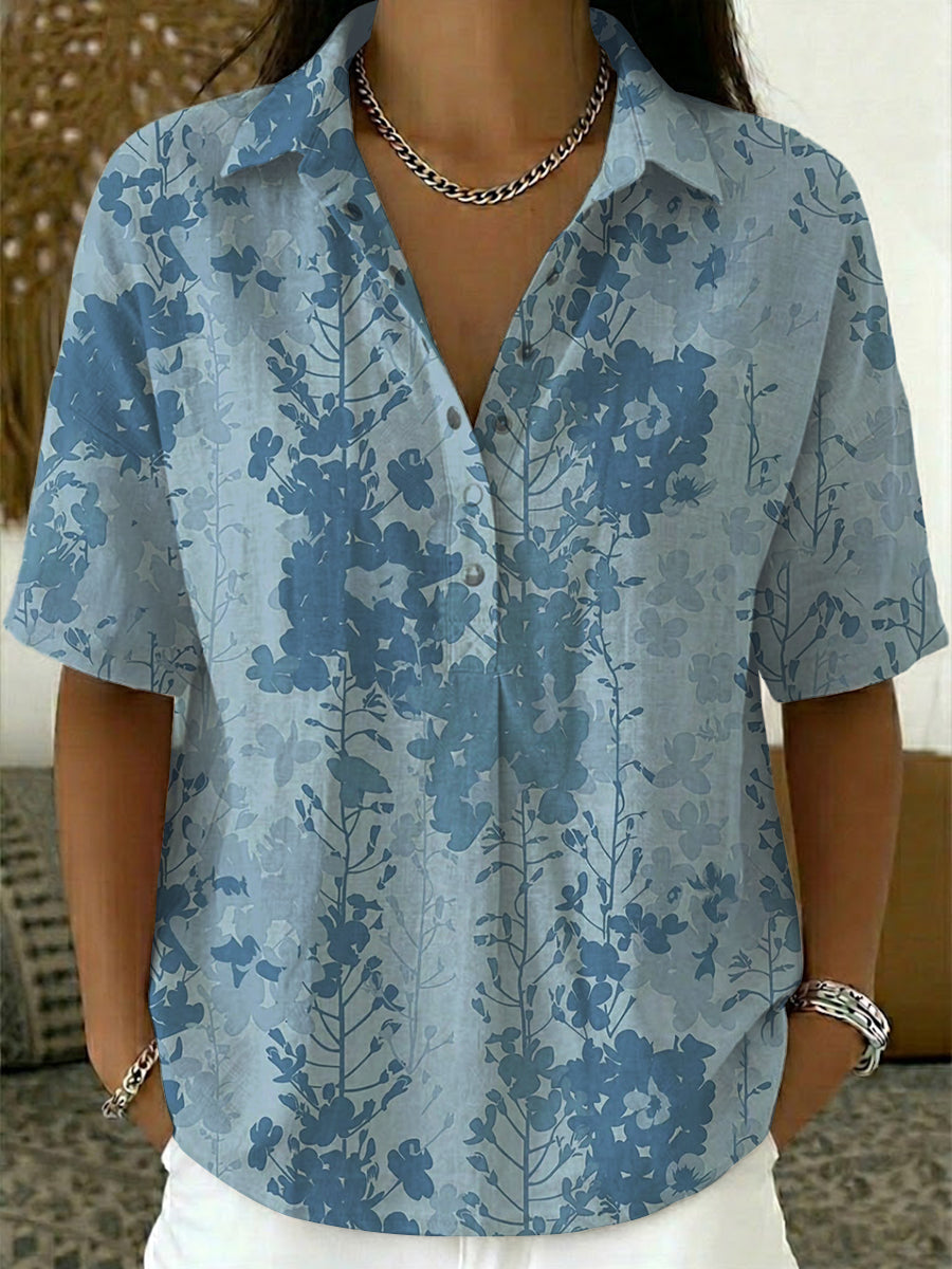 Light Blue Floral / 3XL