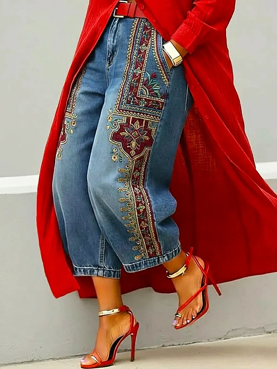 Embroidered Denim / 3XL