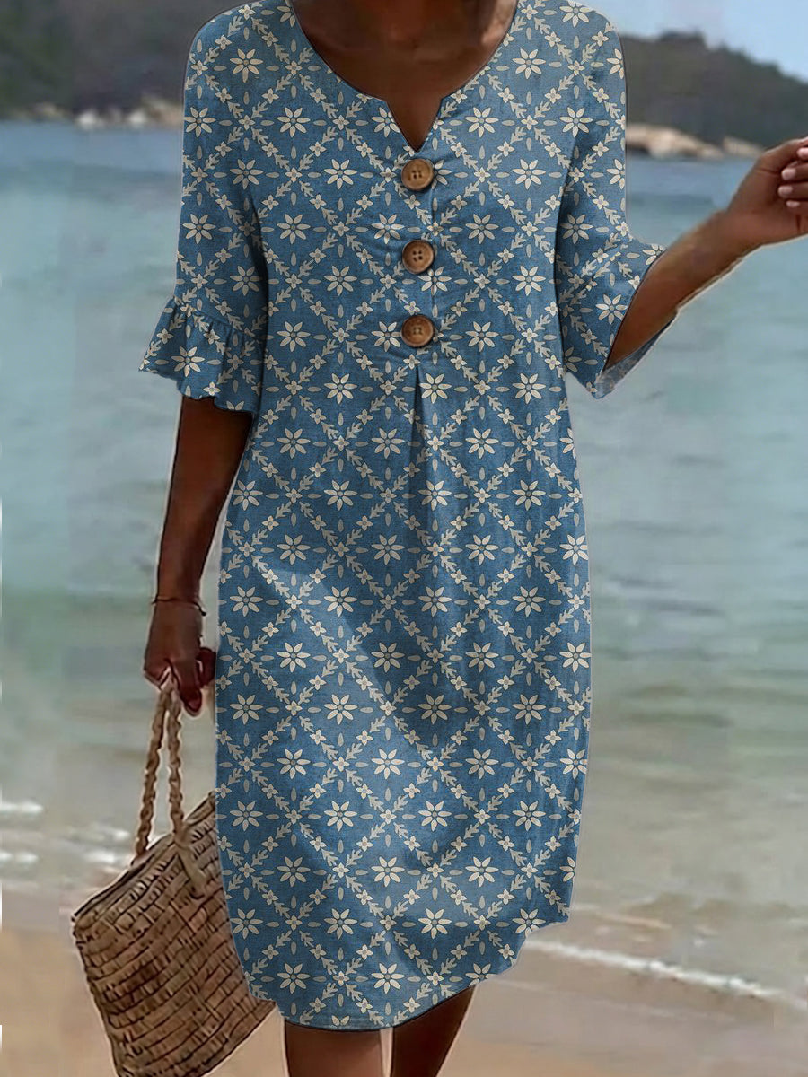 Blue Floral / 3XL