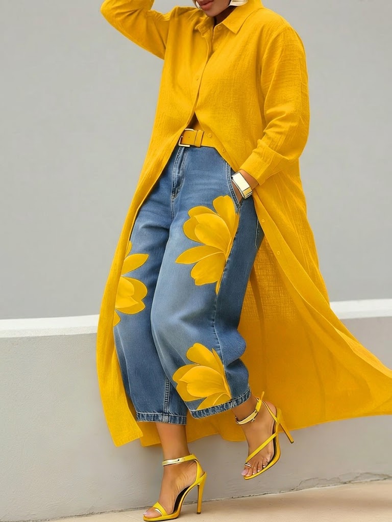 Yellow Floral / 3XL