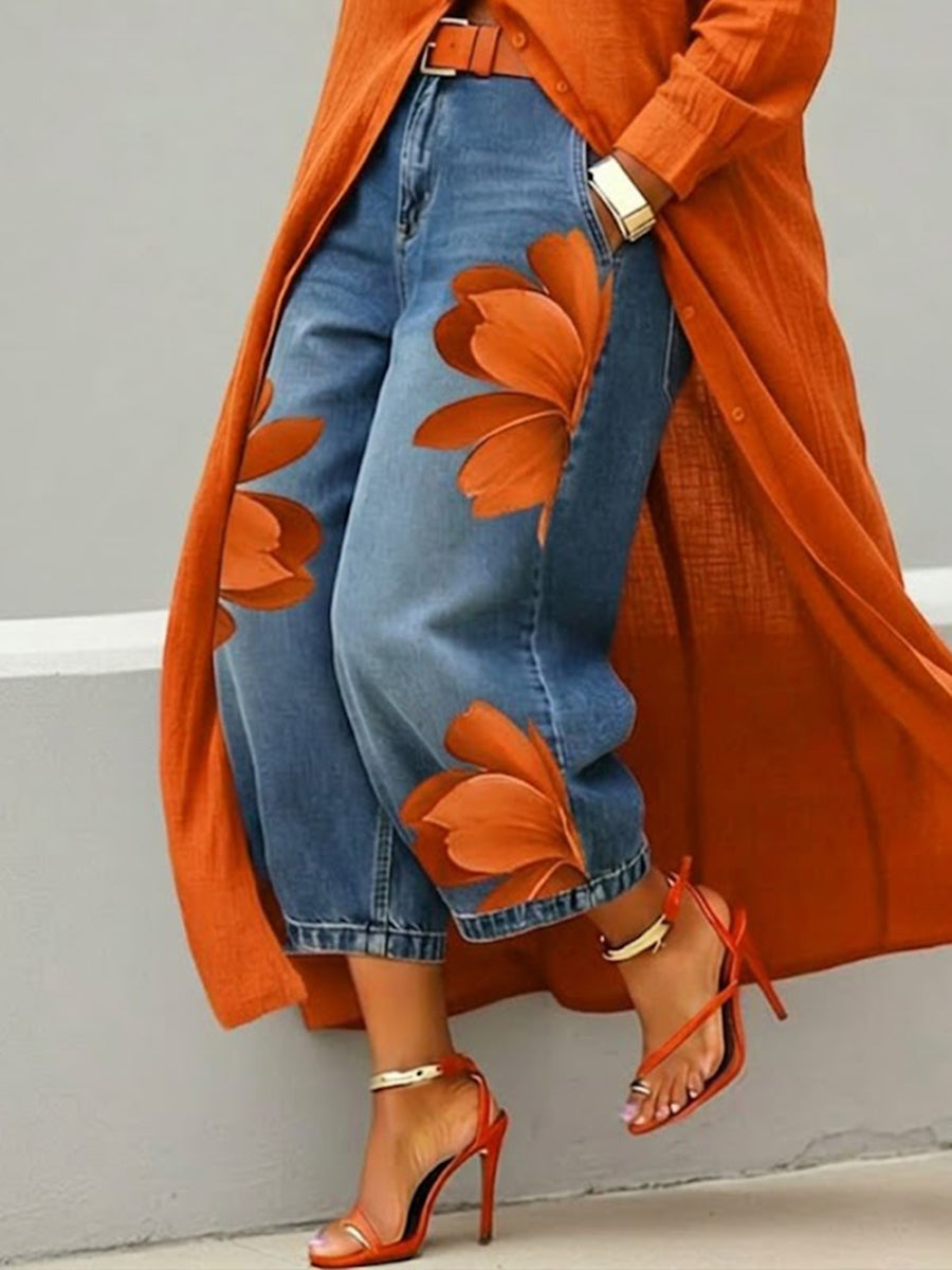 Denim Floral / 3XL