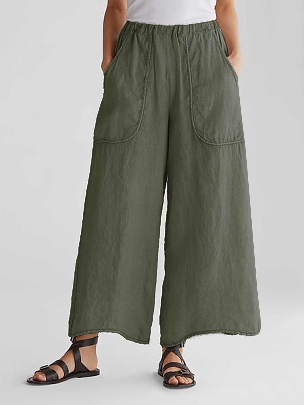 Wide Leg Olive / 3XL