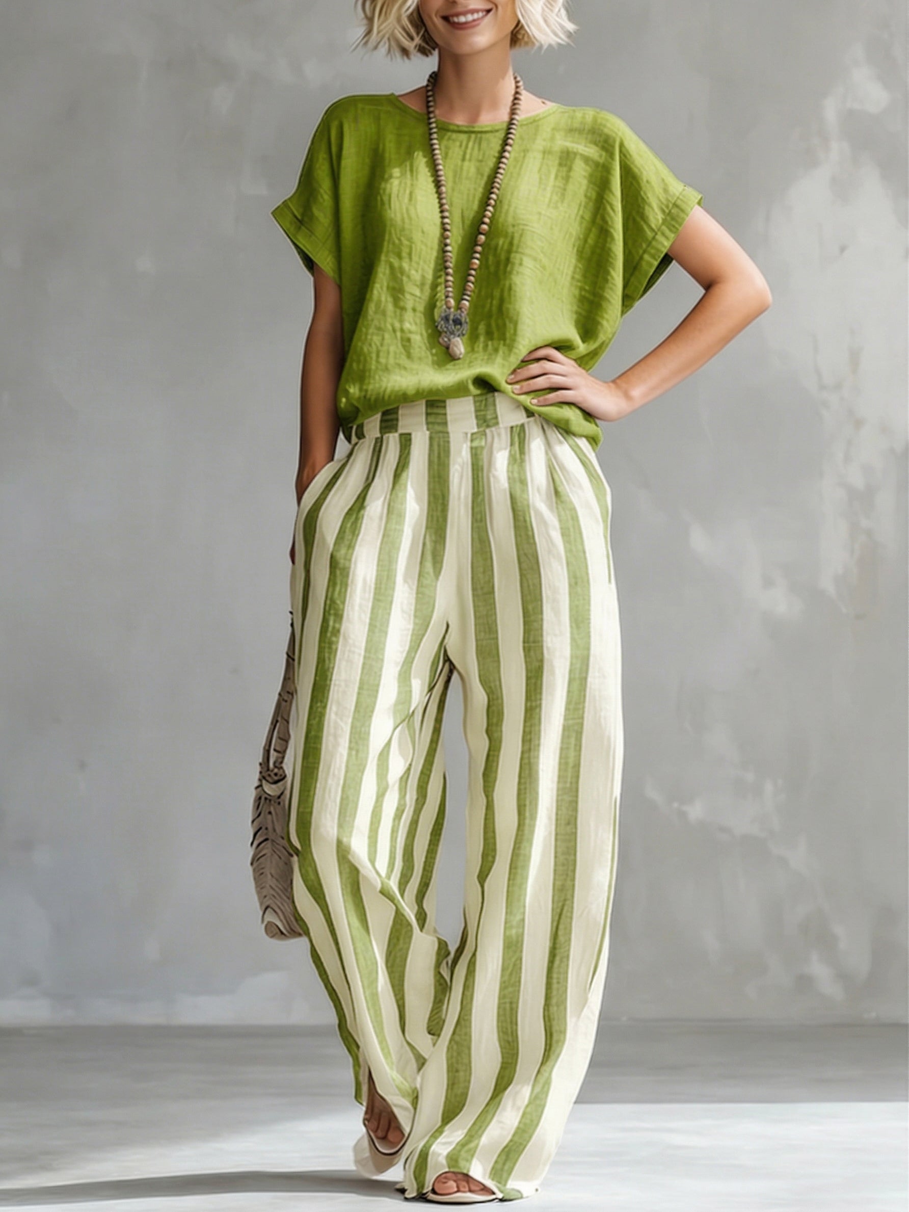 Green Striped / 3XL