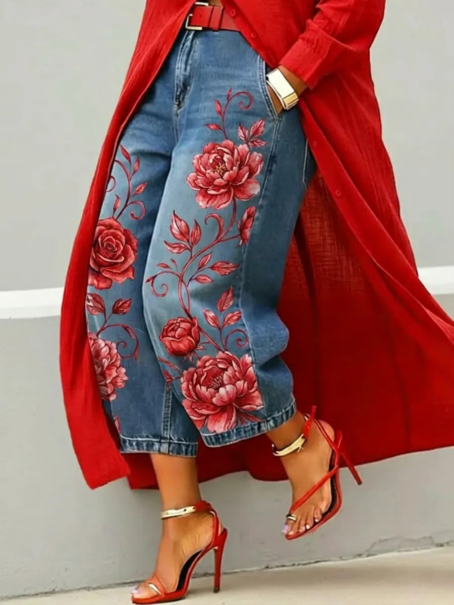 Denim Floral / 3XL
