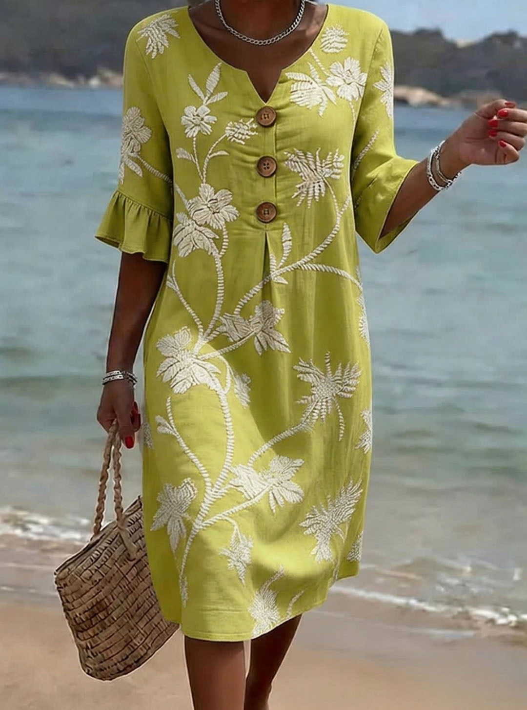 Lime Floral / 3XL