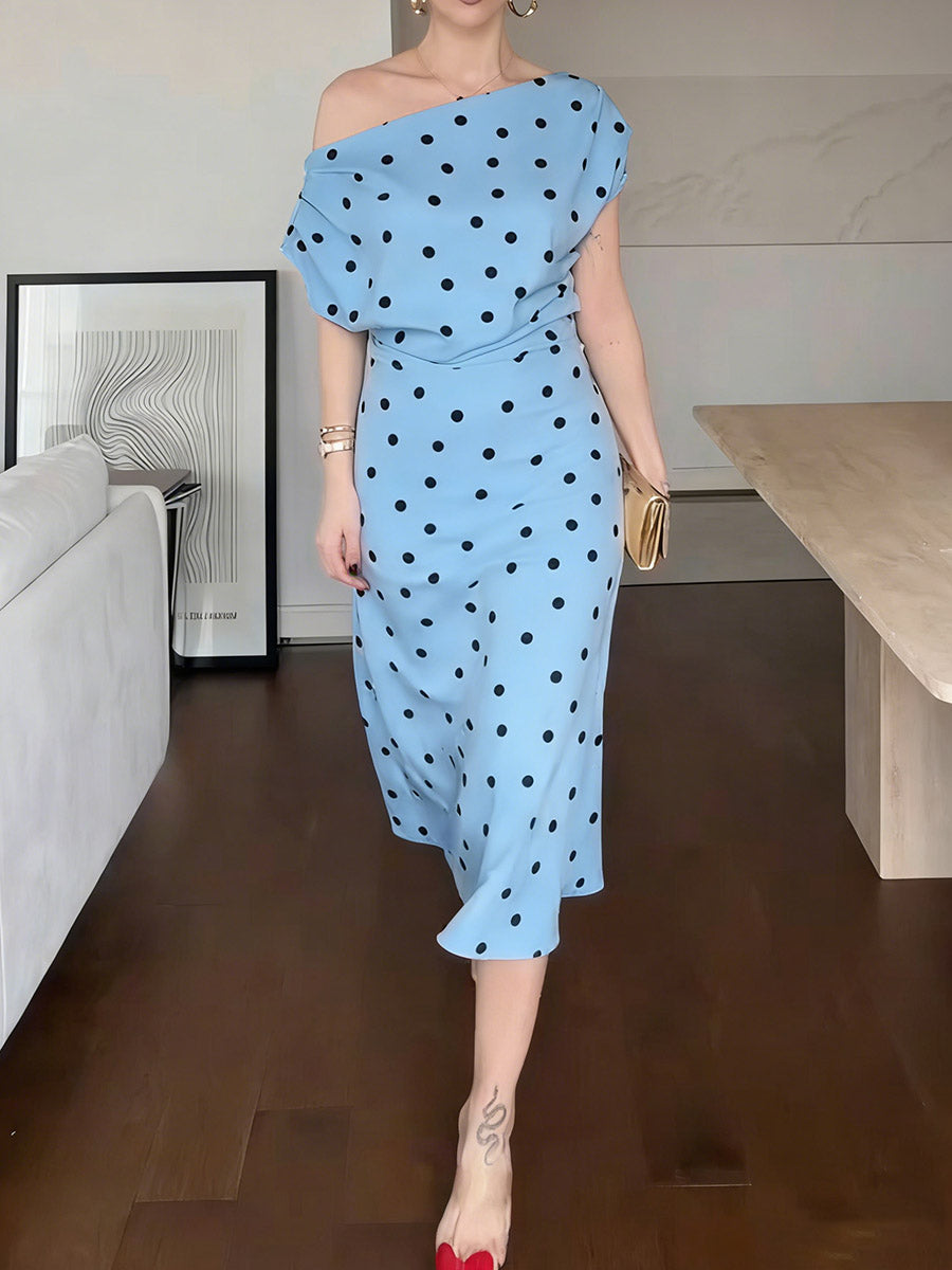 Light Blue Polka Dot / 3XL