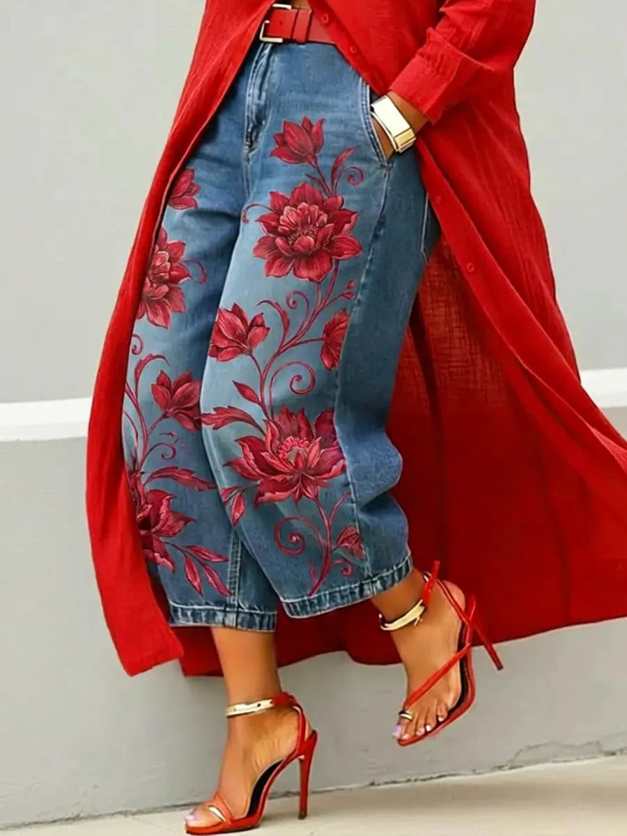Denim Floral / 3XL