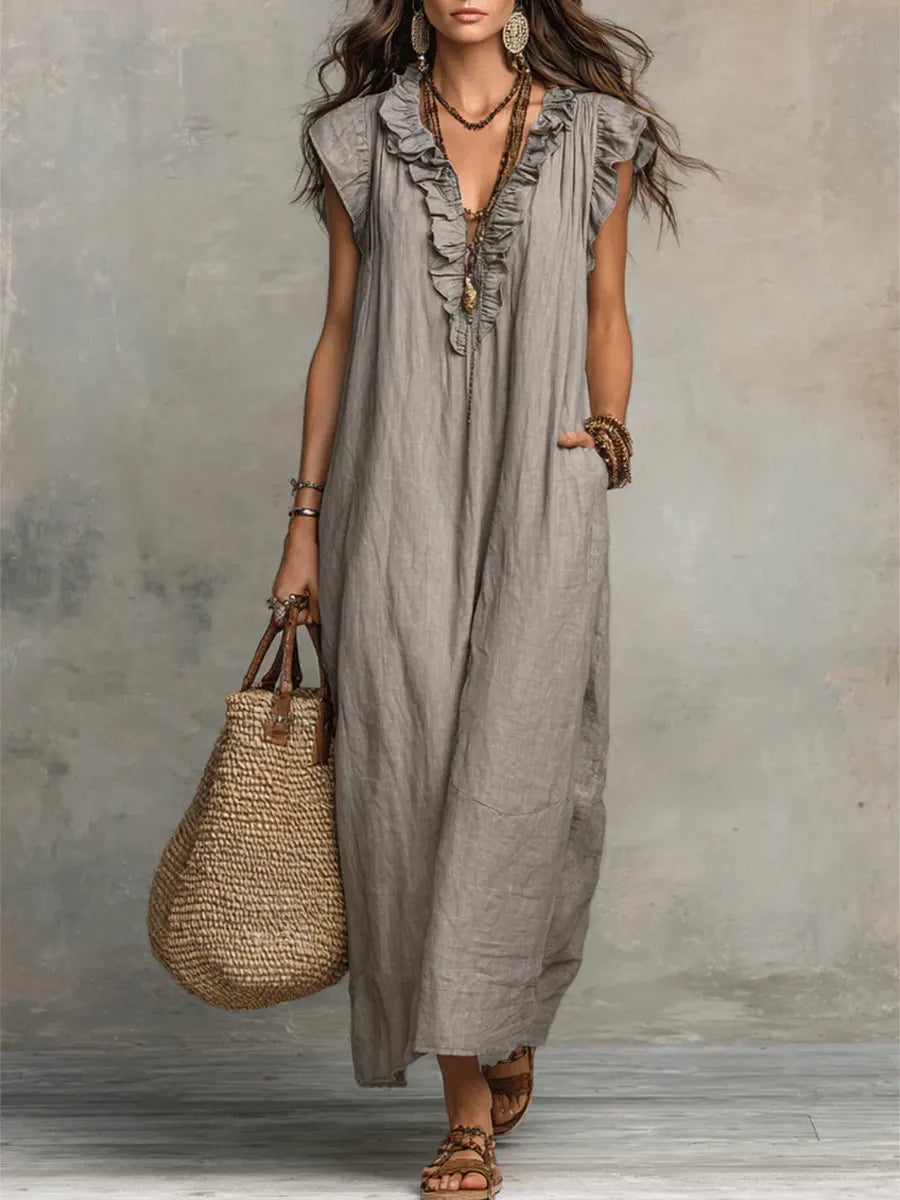 Gray Maxi Dress / 3XL